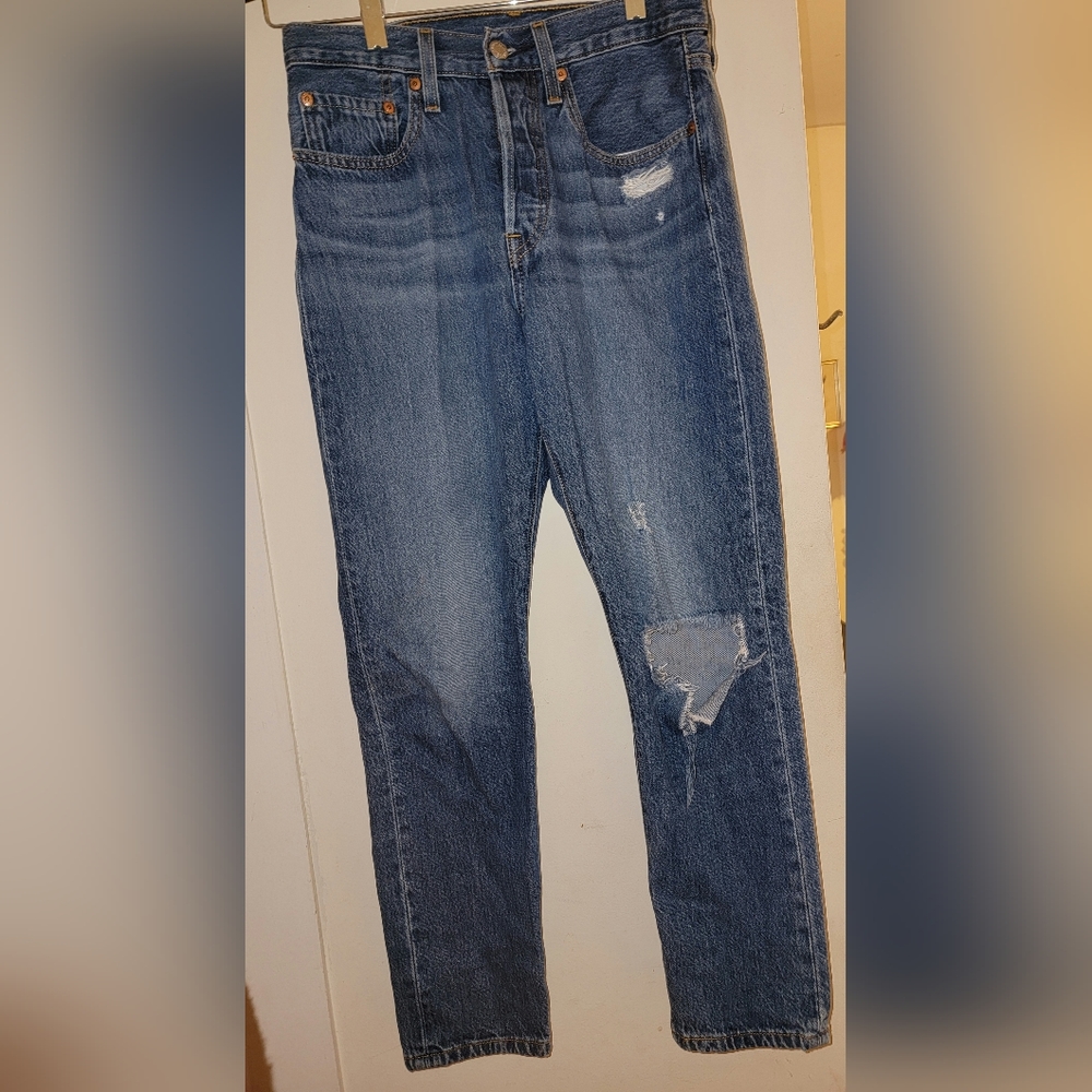 Levi 501 Skinny in Sansome Street,  W26, L28, Button Jeans